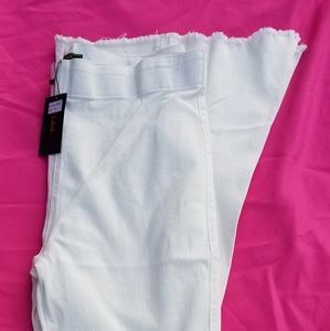 Lucky and blessed 3x white jeans flare leg